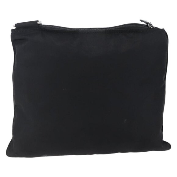 PRADA Shoulder Bag Nylon Black Silver Auth - Picture 3 of 16